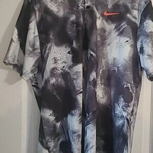 Nike Dri-FIT Tour Ombre Men's Size Large Black Grey Golf Polo Shirt FD5935-010